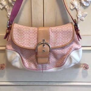 Vintage Pink Signature Coach Bag